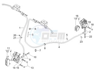 Granturismo 125 L Potenziato UK drawing Brakes pipes - Calipers