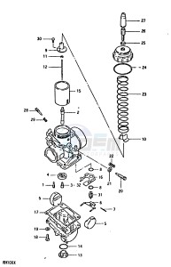 RM100 (N-T-X) drawing CARBURETOR