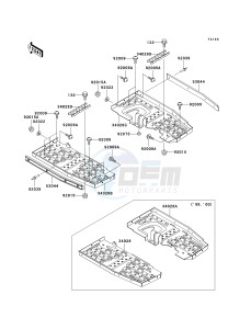 KVF 400 C [PRAIRIE 400 4X4] (C1-C4) [PRAIRIE 400 4X4] drawing FOOTRESTS