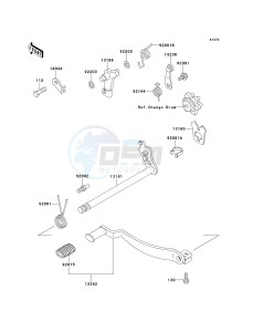 KSF 250 A [MOJAVE 250] (A10-A14) [MOJAVE 250] drawing GEAR CHANGE MECHANISM