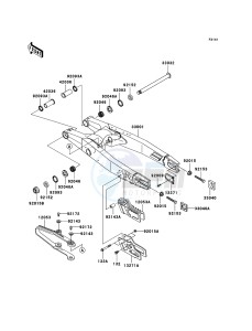 KX250F KX250-N2 EU drawing Swingarm