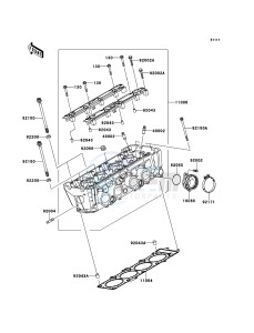 Z750R ZR750NBF FR GB XX (EU ME A(FRICA) drawing Cylinder Head