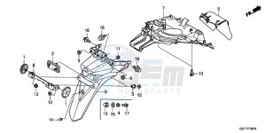 NSC50E Vision 50 - NSC50E UK - (E) drawing REAR FENDER (NSC50/MPD/WH)