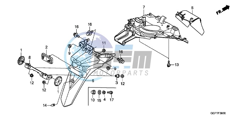 REAR FENDER (NSC50/MPD/WH)