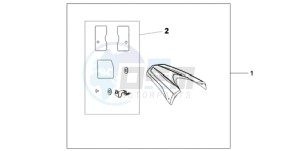 CB600FA39 Australia - (U) drawing REAR SEAT COWL QUASAR SILVER METALLIC