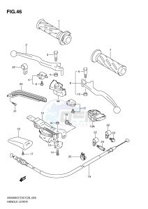 AN400 (E3-E28) Burgman drawing HANDLE LEVER