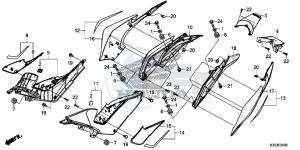 CBR250RAF CBR250RA Europe Direct - (ED) drawing SIDE COVER/ REAR COWL