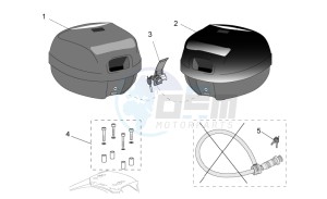 Leonardo 125-150 ST drawing Acc. - Top/cases side cases