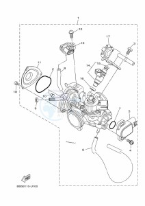 YFM450FWBD KODIAK 450 EPS (BHT2) drawing THROTTLE BODY ASSY 1