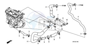 CBF1000S9 UK - (E / ABS MKH) drawing WATER PIPE