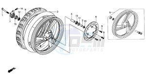 SH50 drawing FRONT WHEEL