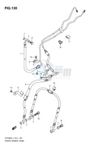 SFV650 (E21) Gladius drawing FRONT BRAKE HOSE (SFV650UAL1 E21)