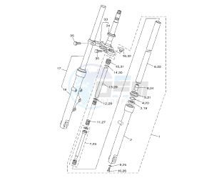 YBR 125 drawing FRONT FORK