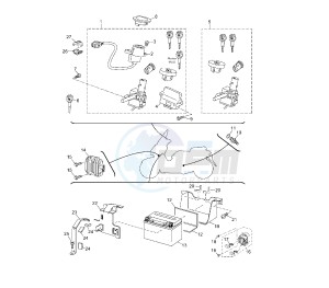 YP R X-MAX ABS 125 drawing BATTERY