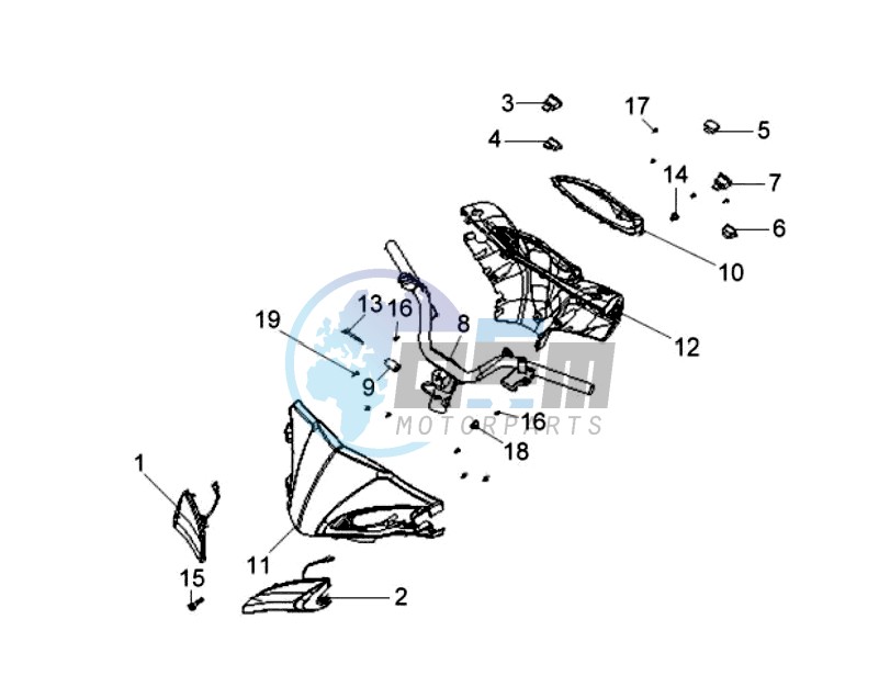 HANDLEBAR / HANDLEBAR COVER FR / RR