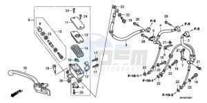 CB600FA3A UK - (E / ABS MKH ST) drawing FR. BRAKE MASTER CYLINDER (CB600FA/FA3)