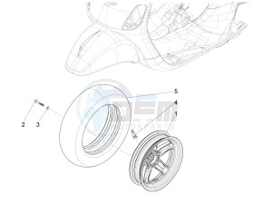 LXV 150 4T 3V E3 (APAC) (CN, RI, VT) drawing Front wheel