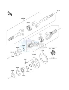 KAF 620 S [MULE 4010 TRANS4X4 HARDWOODS GREEN HD] (S9F-SAF) S9F drawing DRIVE SHAFT-REAR