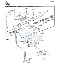 KZ 650 H [CSR] (H3) [CSR] drawing FRONT MASTER CYLINDER -- 83 H3- -