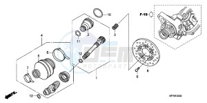 CB650FAG CB650F 6ED drawing PROPELLER SHAFT