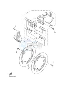 XJR1300C XJR 1300 (2PN4) drawing FRONT BRAKE CALIPER