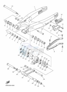 WR250F (BAKD) drawing REAR ARM