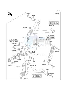 KLF 300 C [BAYOU 300 4X4] (C15-C17 C17 CAN ONLY) [BAYOU 300 4X4] drawing FRONT SUSPENSION