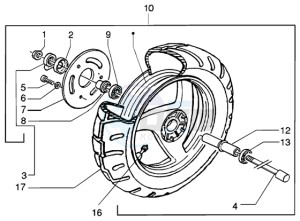 NRG 50 MC3 DD drawing Front wheel