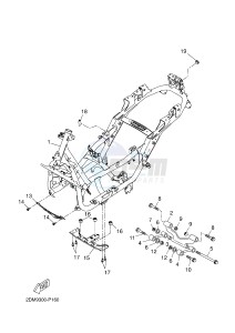 YP125R X-MAX125 X-MAX (2DME 2DME 2DME) drawing FRAME