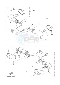 MTM690-U MTM-690-U XSR700 (B342 B342) drawing FLASHER LIGHT