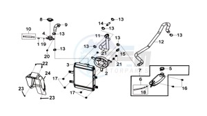 CRUISYM 250I (L8) EU drawing RADIATOR / HOSES