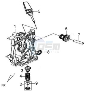 SYMPHONY 50 45KMH drawing CRANKCASE RIGHT / START MOTOR