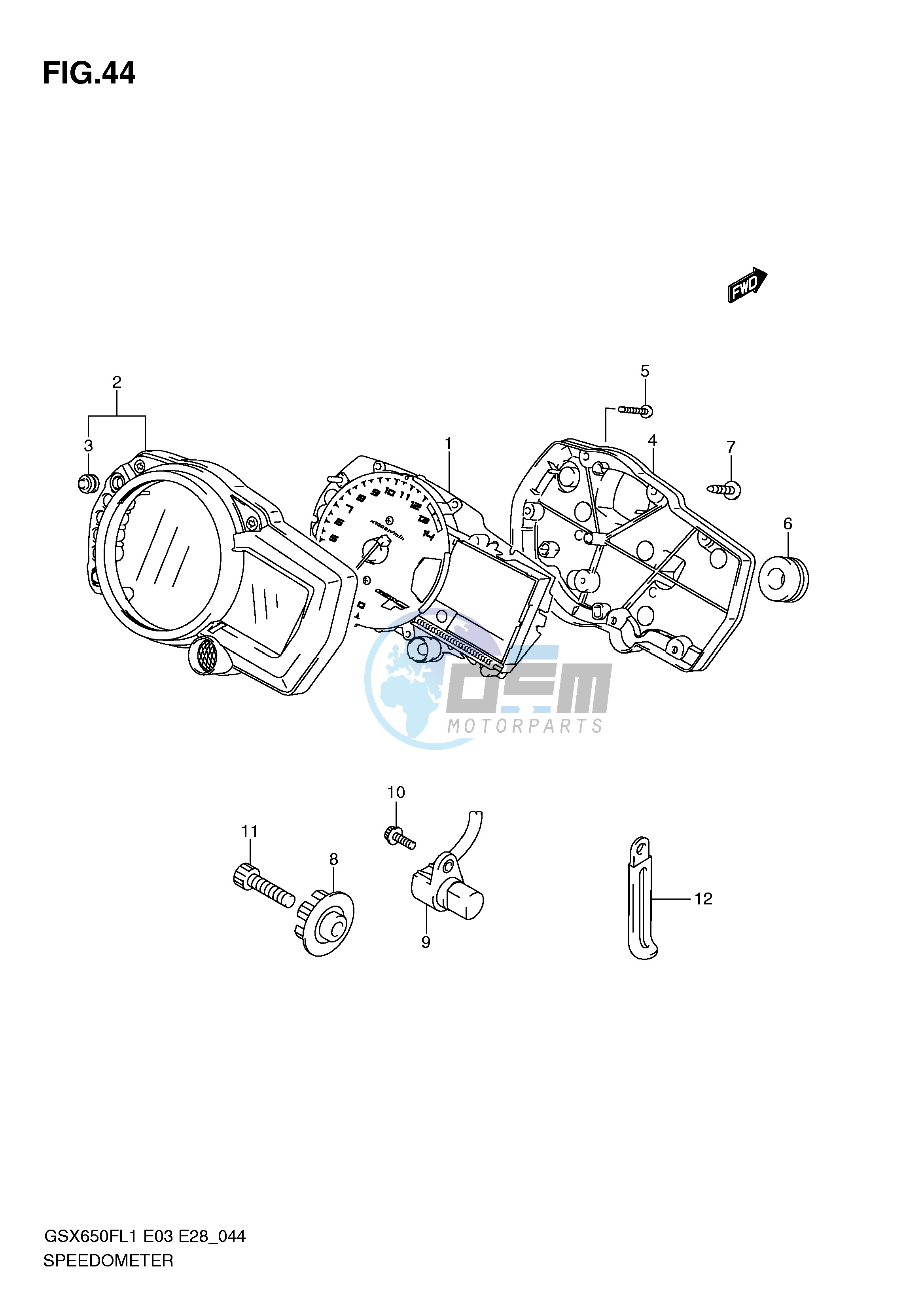 SPEEDOMETER (GSX650FL1 E3)