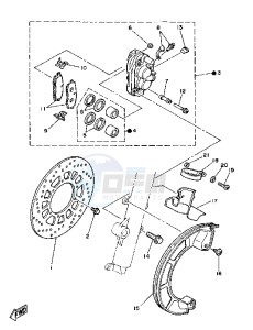 TT A 350 drawing FRONT BRAKE CALIPER