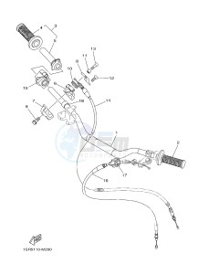 YZ250 (1SS9 1SSA 1SSB 1SSC 1SSC) drawing STEERING HANDLE & CABLE