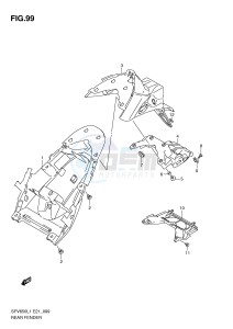 SFV650 (E21) Gladius drawing REAR FENDER (SFV650UL1 E21)