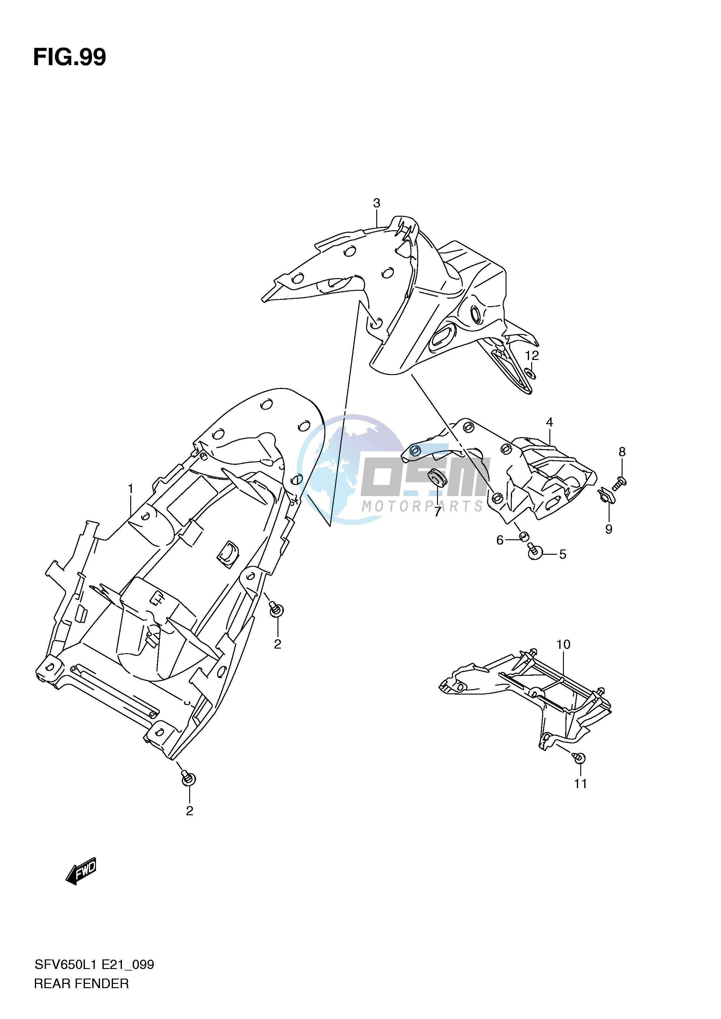 REAR FENDER (SFV650UL1 E21)