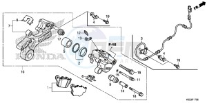 CBR250RF CBR250R Europe Direct - (ED) drawing REAR BRAKE CALIPER