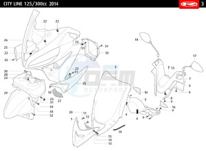 CITYLINE-IE-125-300-WHITE drawing BODY FRONT