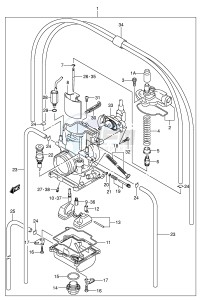 RM250 (E3-E28) drawing CARBURETOR (MODEL K3)