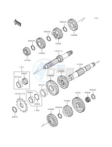 KX 250 H [KX250] (H1-H2) [KX250] drawing TRANSMISSION