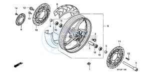 CB600FAC drawing FRONT WHEEL