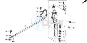 CR250R drawing RR. BRAKE MASTER CYLINDER