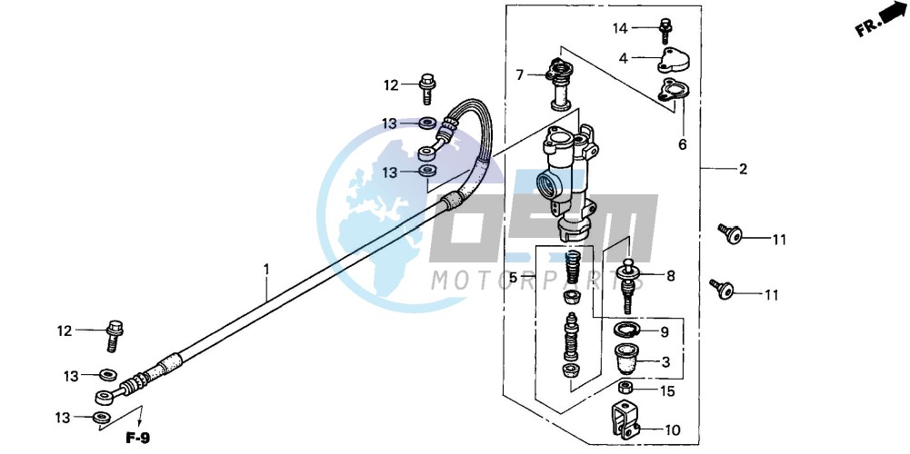 RR. BRAKE MASTER CYLINDER