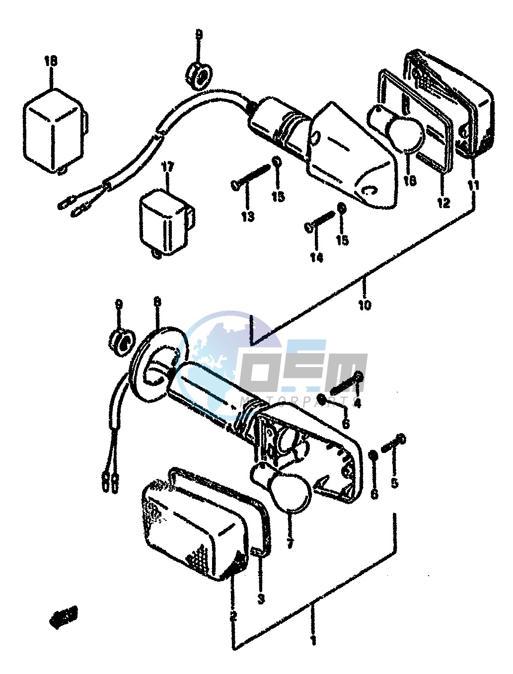 TURNSIGNAL LAMP (MODEL K L M N P R)