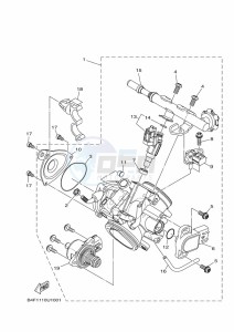 YFM700FWBD YFM70KPAK (B5K6) drawing THROTTLE BODY ASSY 1