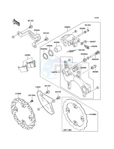 KX250F KX250T7F EU drawing Rear Brake