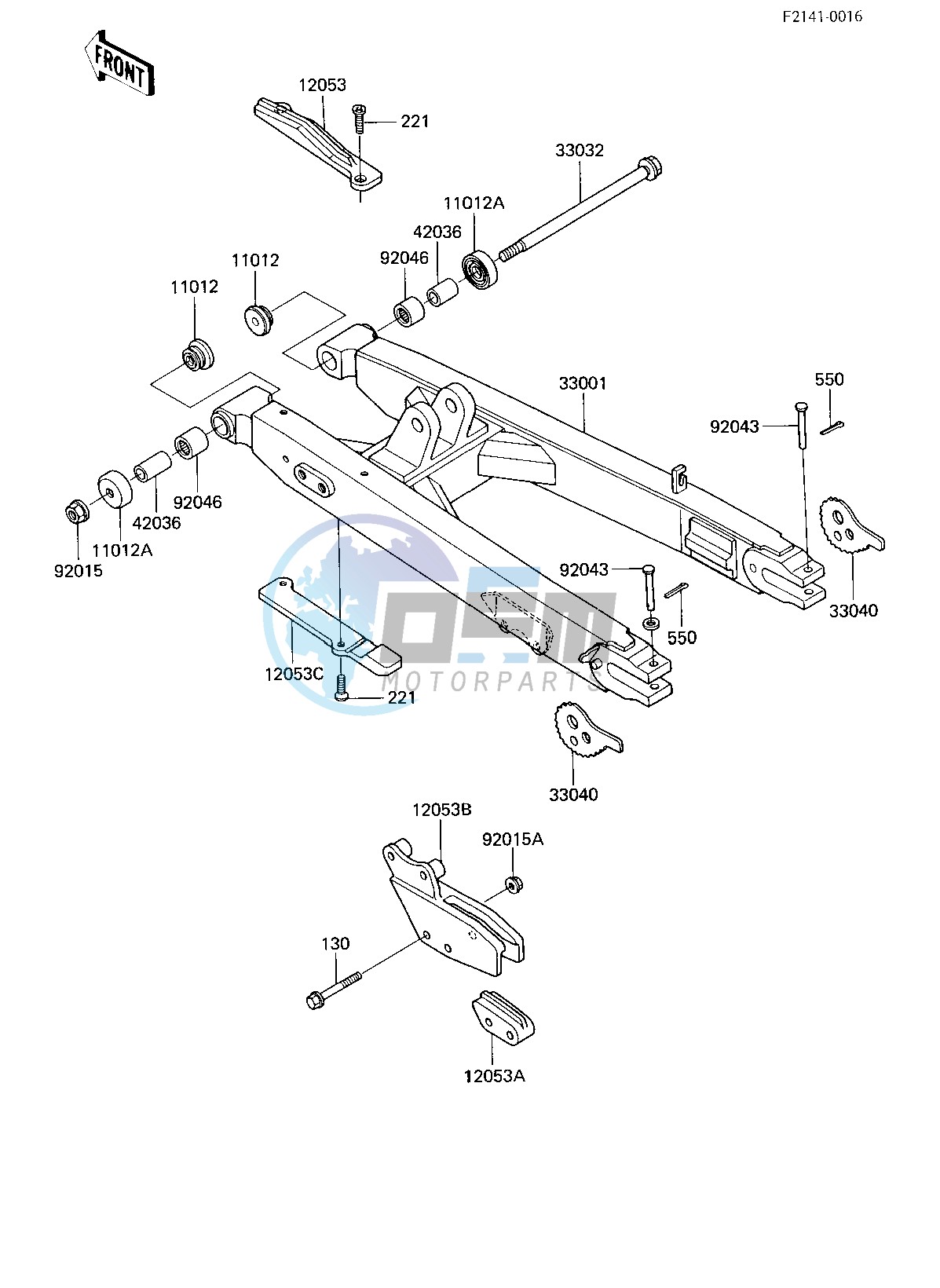 SWING ARM -- KDX200-A3- -