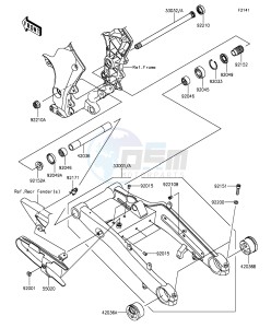 Z1000SX ZX1000LGF FR GB XX (EU ME A(FRICA) drawing Swingarm