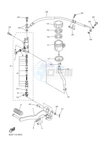 FZ1-S FZ1 FAZER 1000 (2DV6) drawing REAR MASTER CYLINDER